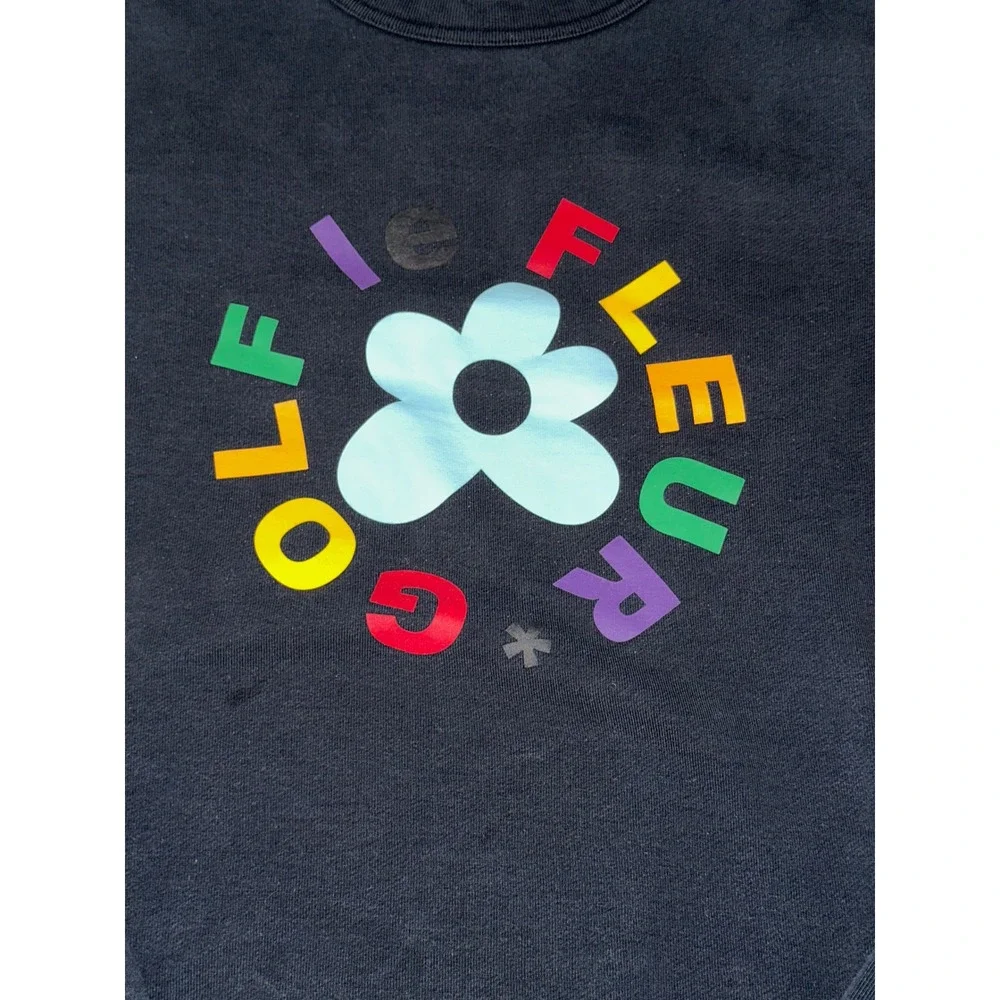 Converse‎ x Tyler GOLF LE FLEUR Black Crew Neck Sweatshirt Medium